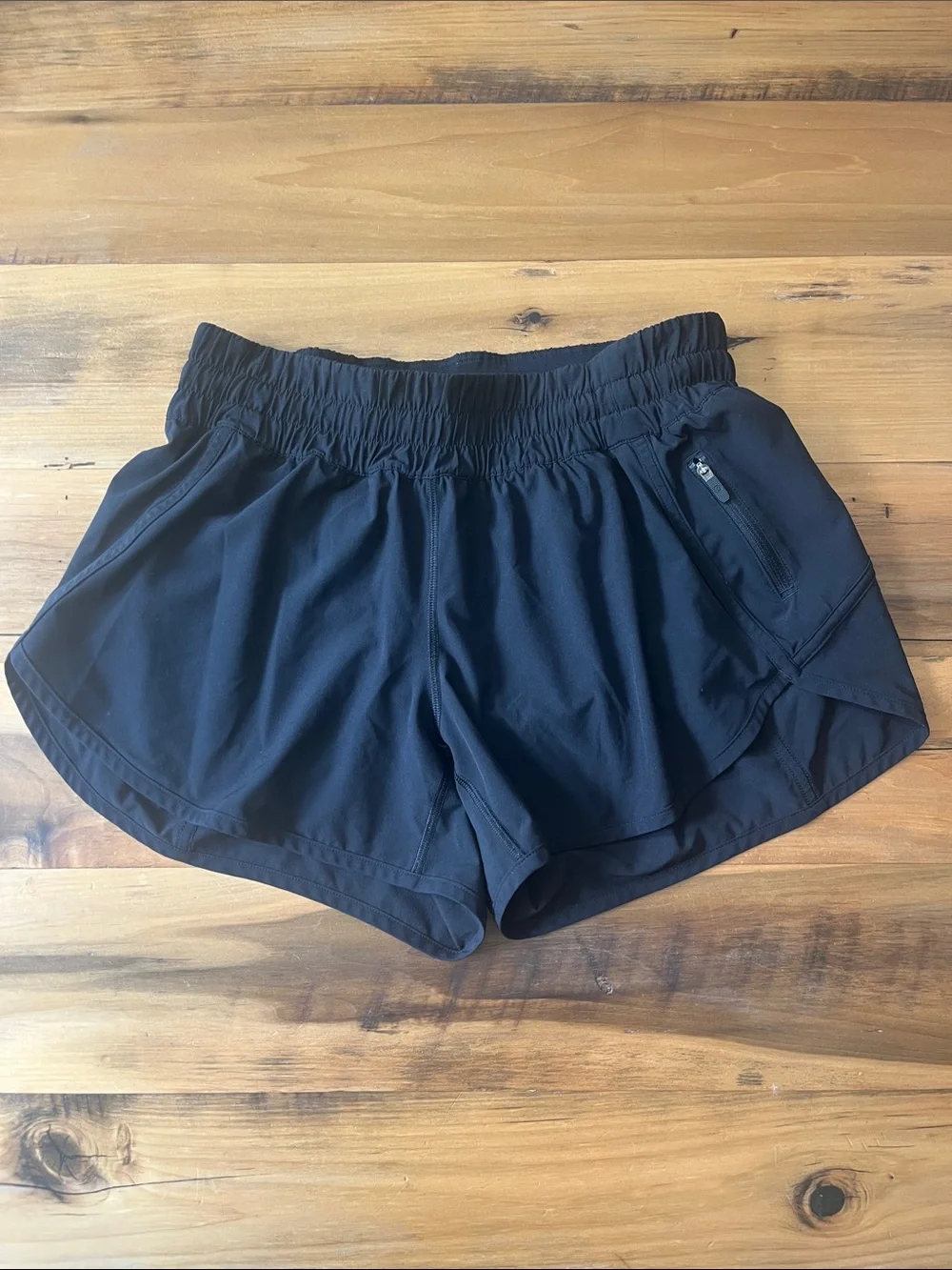 Lululemon Black Running Shorts with Zip Pocket